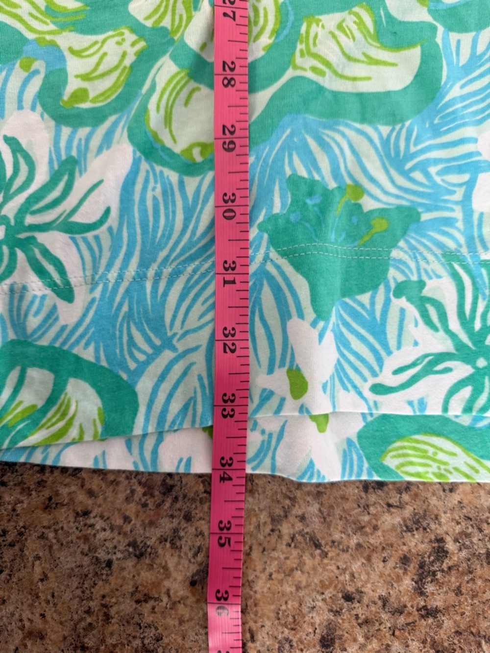 Lilly Pulitzer Palmetto T-Shirt Dress Wave Rider Lagoon Green Preppy Resortwear - Picture 5 of 6